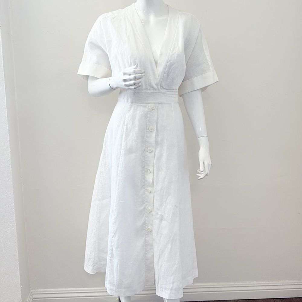 Equipment White Button-Front Maxi Dress
